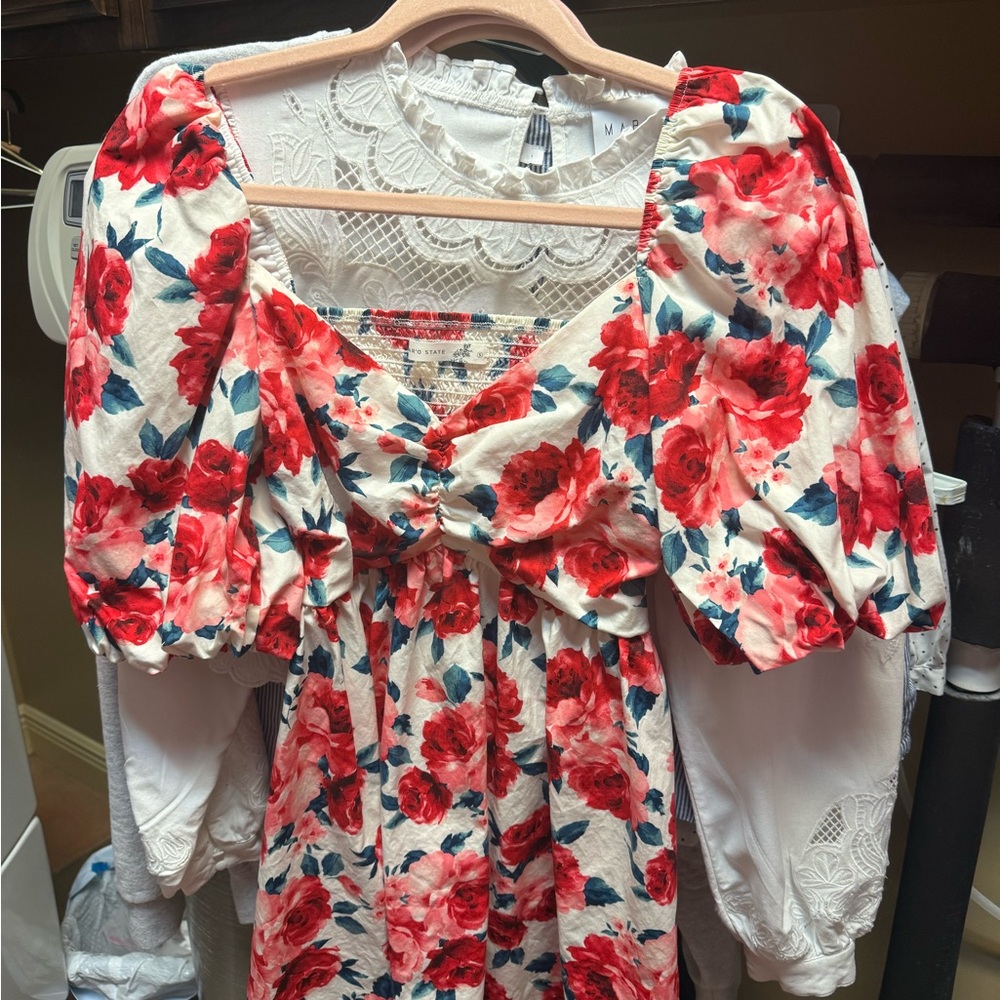 Altard State Floral Puff Sleeve Dress